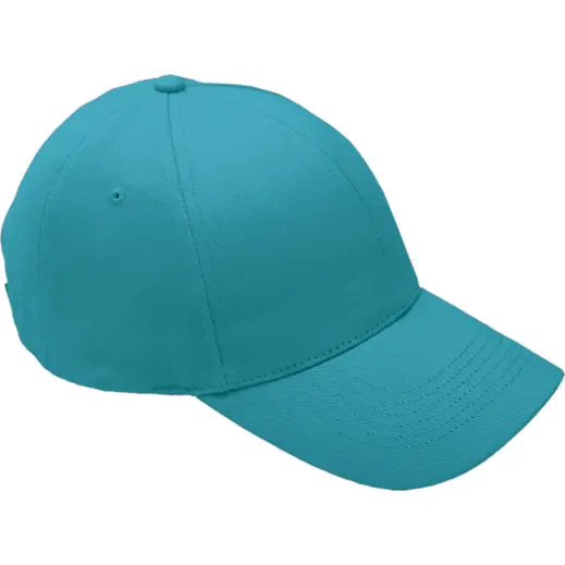 6 Panel Brushed Cotton Cap Aquamarine